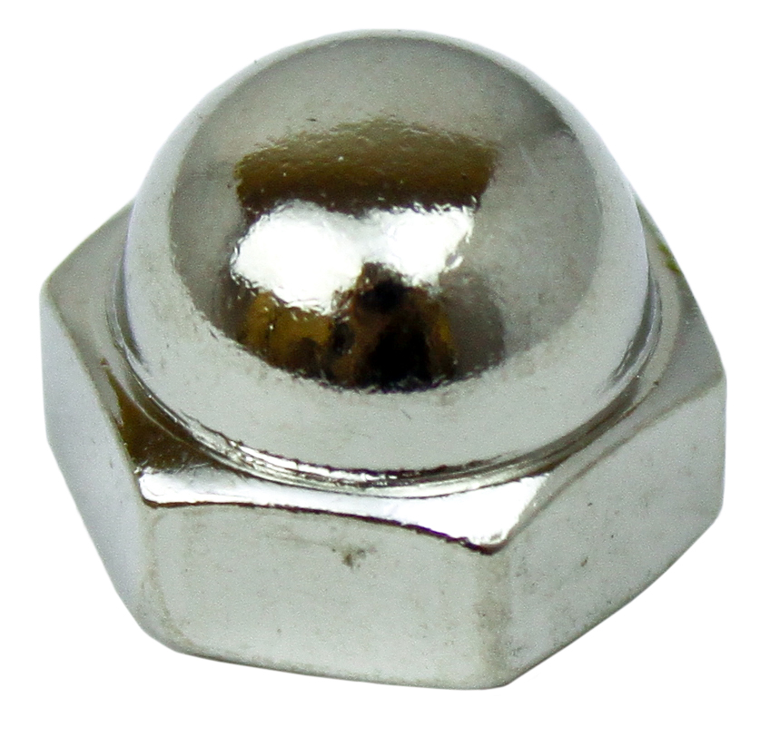 <ul><li>Nickel plated for decorative chrome look</li><li>Covers end of fastener for safety</li></ul>|